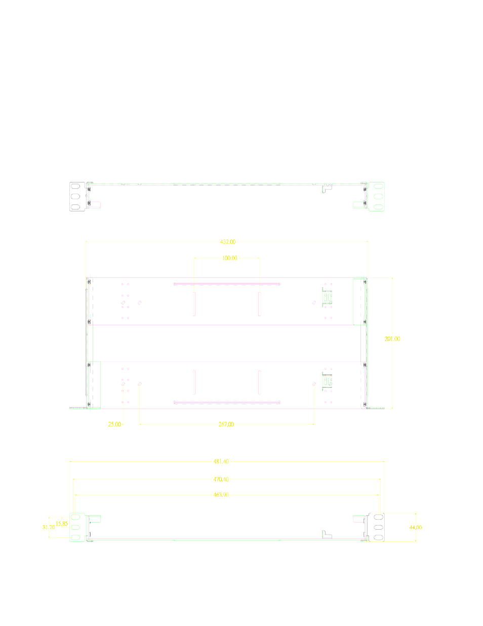 Chapter 4. mechanical dimensions | Lanner Rack Mount User Manual | Page 12 / 12