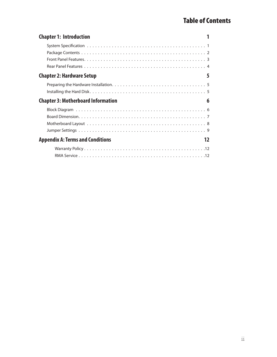Ttat table of contents beable of contents | Lanner MR-301 User Manual | Page 3 / 16