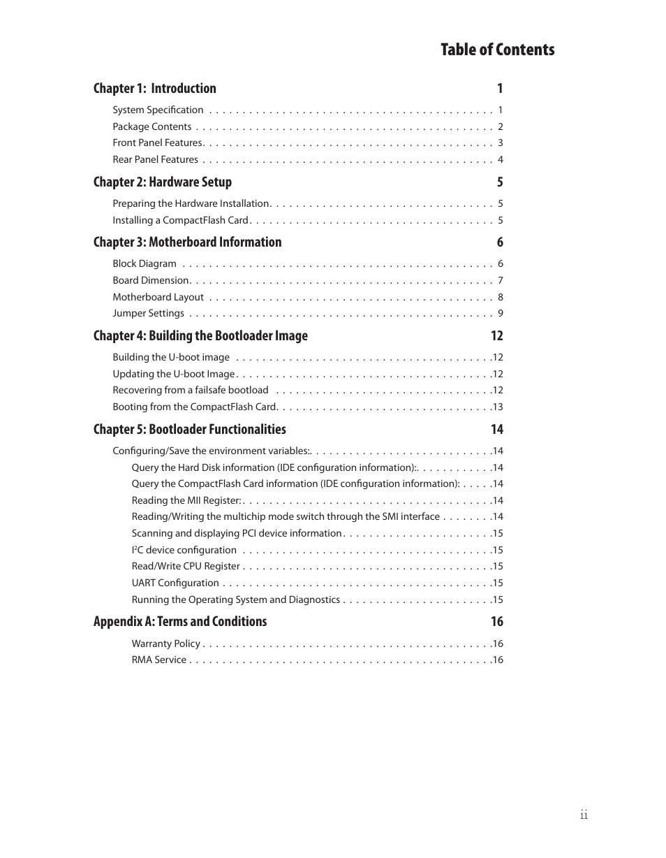Ttat table of contents beable of contents | Lanner MR-320 User Manual | Page 3 / 20