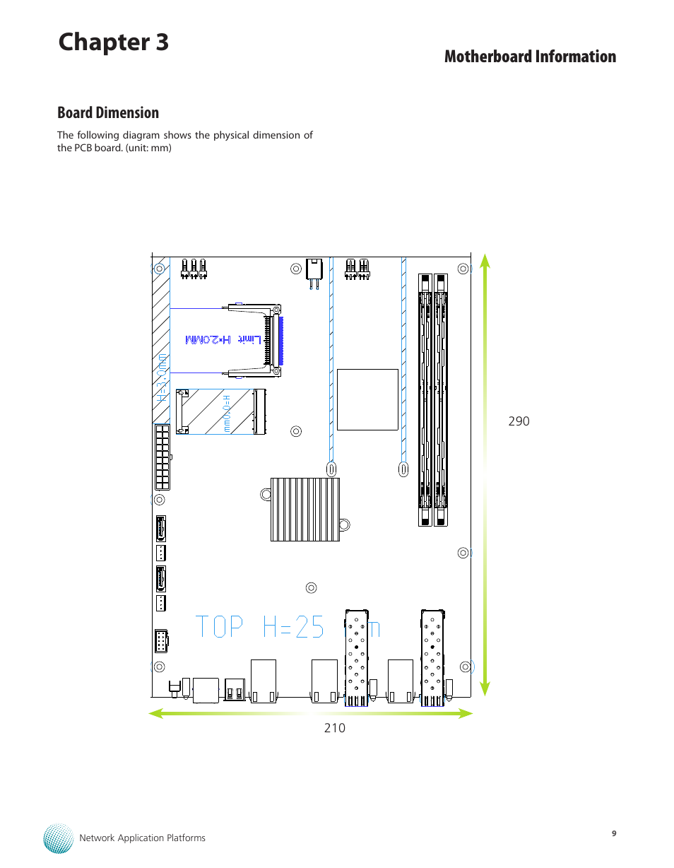 Board dimension, Chapter 3, Mb-730 | Pcba-mb-730, Spcc, 0mm mm, Zn-plating, Lanner 39 2, Motherboard information, Version | Lanner MR-730 User Manual | Page 12 / 18