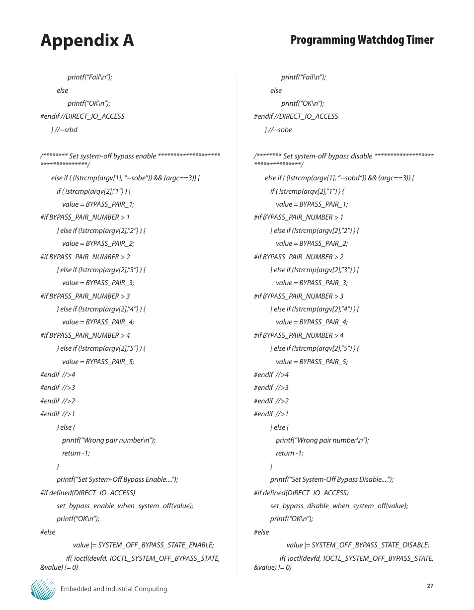 Appendix a, Programming watchdog timer | Lanner LEC-3012 User Manual | Page 27 / 33