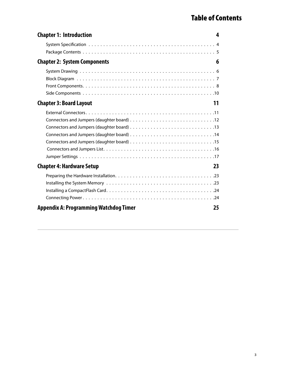 Ttat table of contents beable of contents | Lanner LEC-6020 User Manual | Page 3 / 25