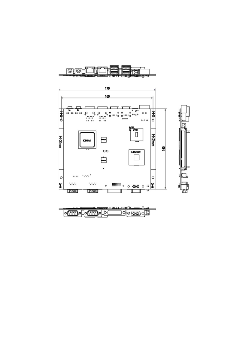 1 board dimensions | Lanner EM-F345 User Manual | Page 12 / 30