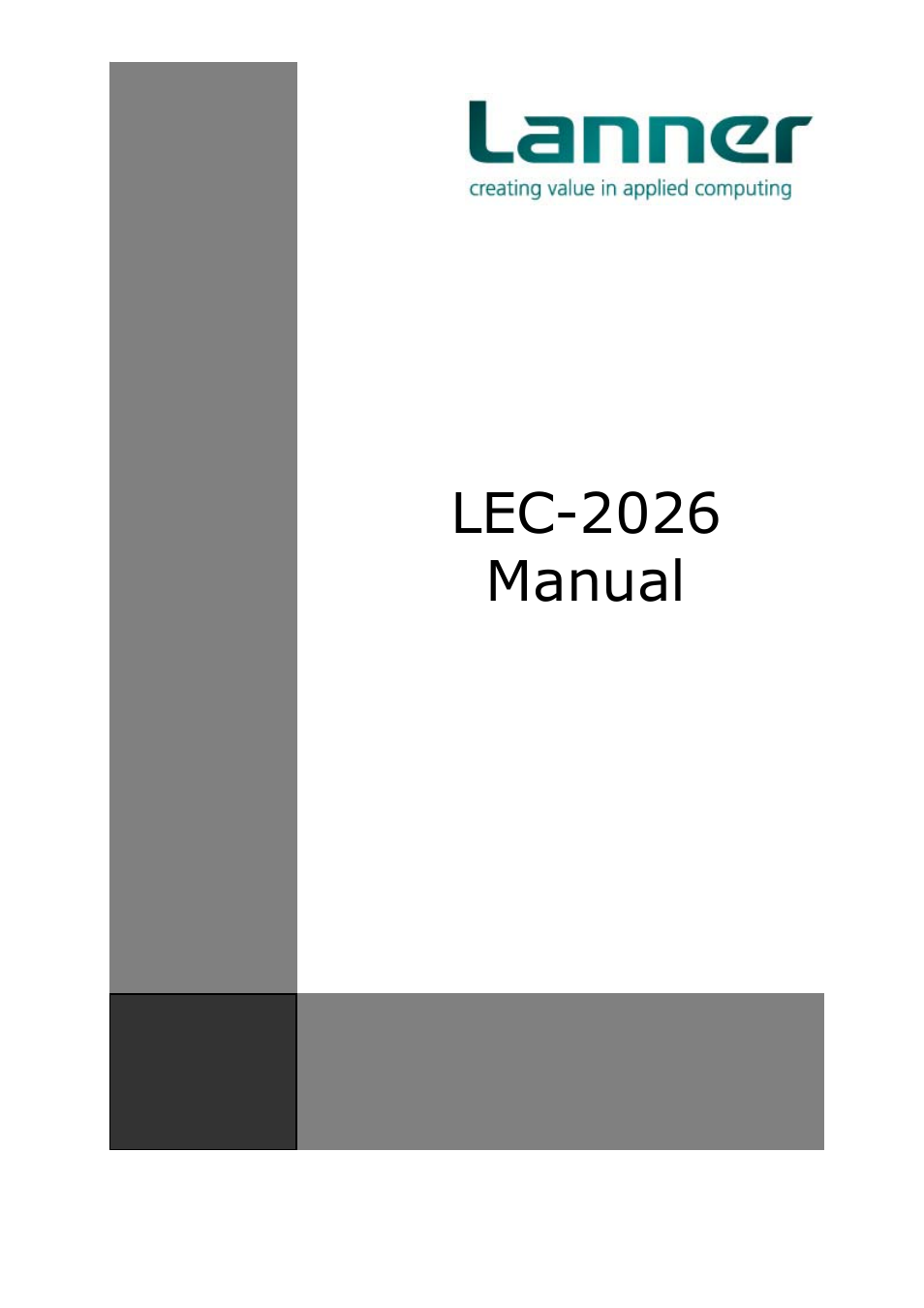 Lanner LEC-2026 User Manual | 67 pages