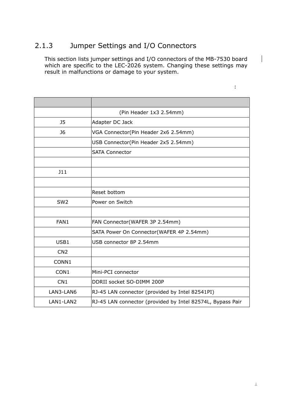 3 jumper settings and i/o connectors | Lanner LEC-2026 User Manual | Page 11 / 67