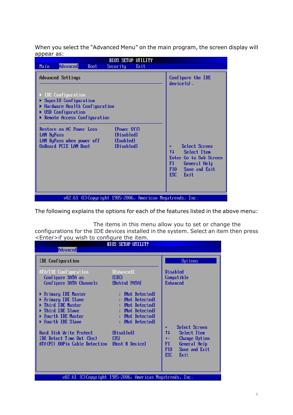 3 advanced menu | Lanner LEC-2026 User Manual | Page 32 / 67