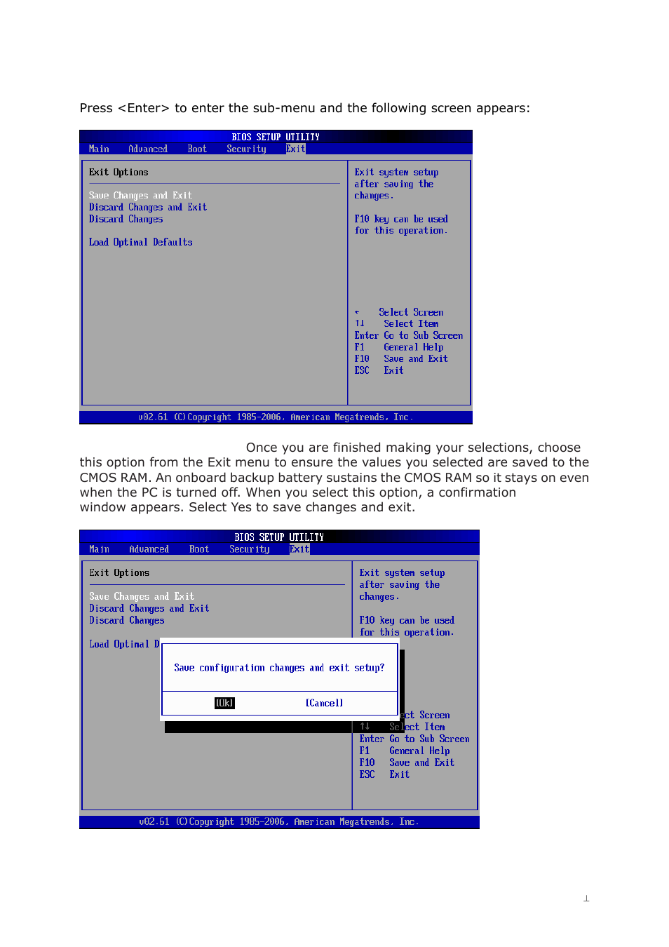 6 exit menu | Lanner LEC-2026 User Manual | Page 58 / 67