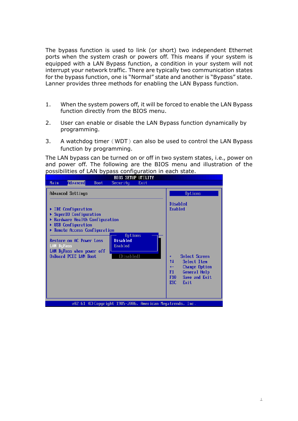 Appendix c: lan bypass function | Lanner LEC-2026 User Manual | Page 63 / 67