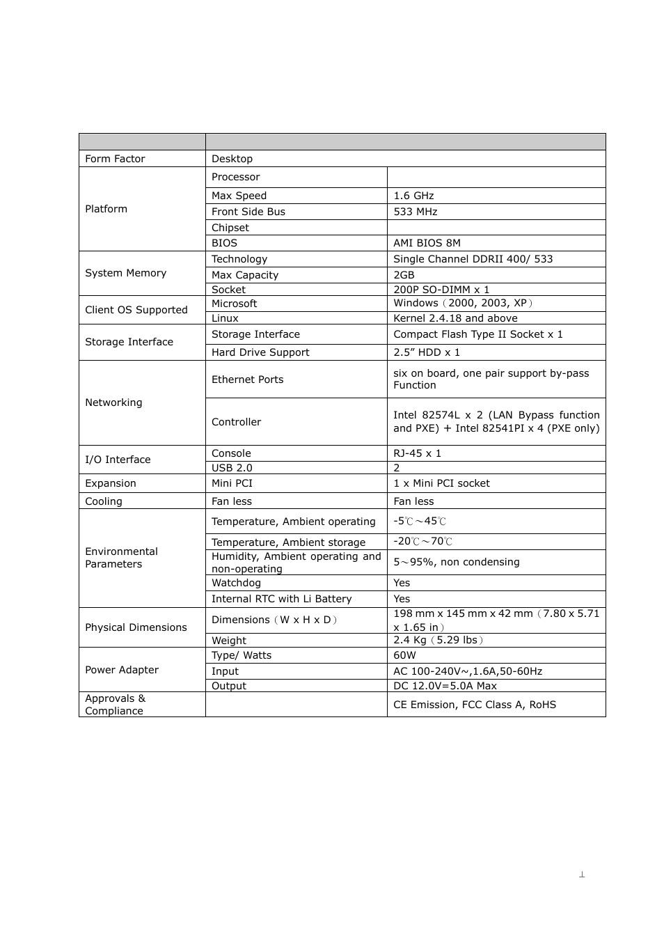 3 specifications, Lec-2026 | Lanner LEC-2026 User Manual | Page 7 / 67