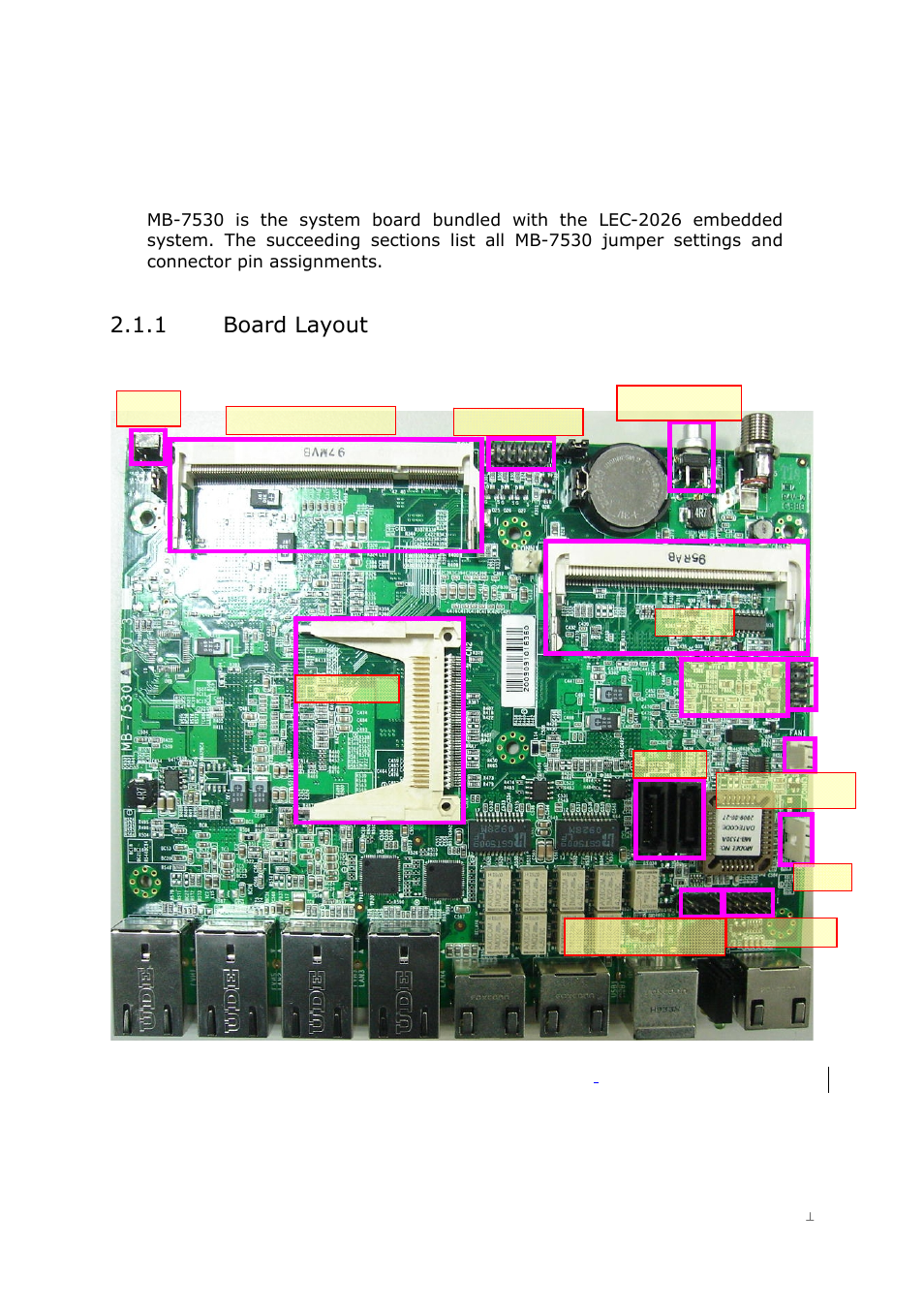 System components, 1 board layout | Lanner LEC-2026 User Manual | Page 9 / 67