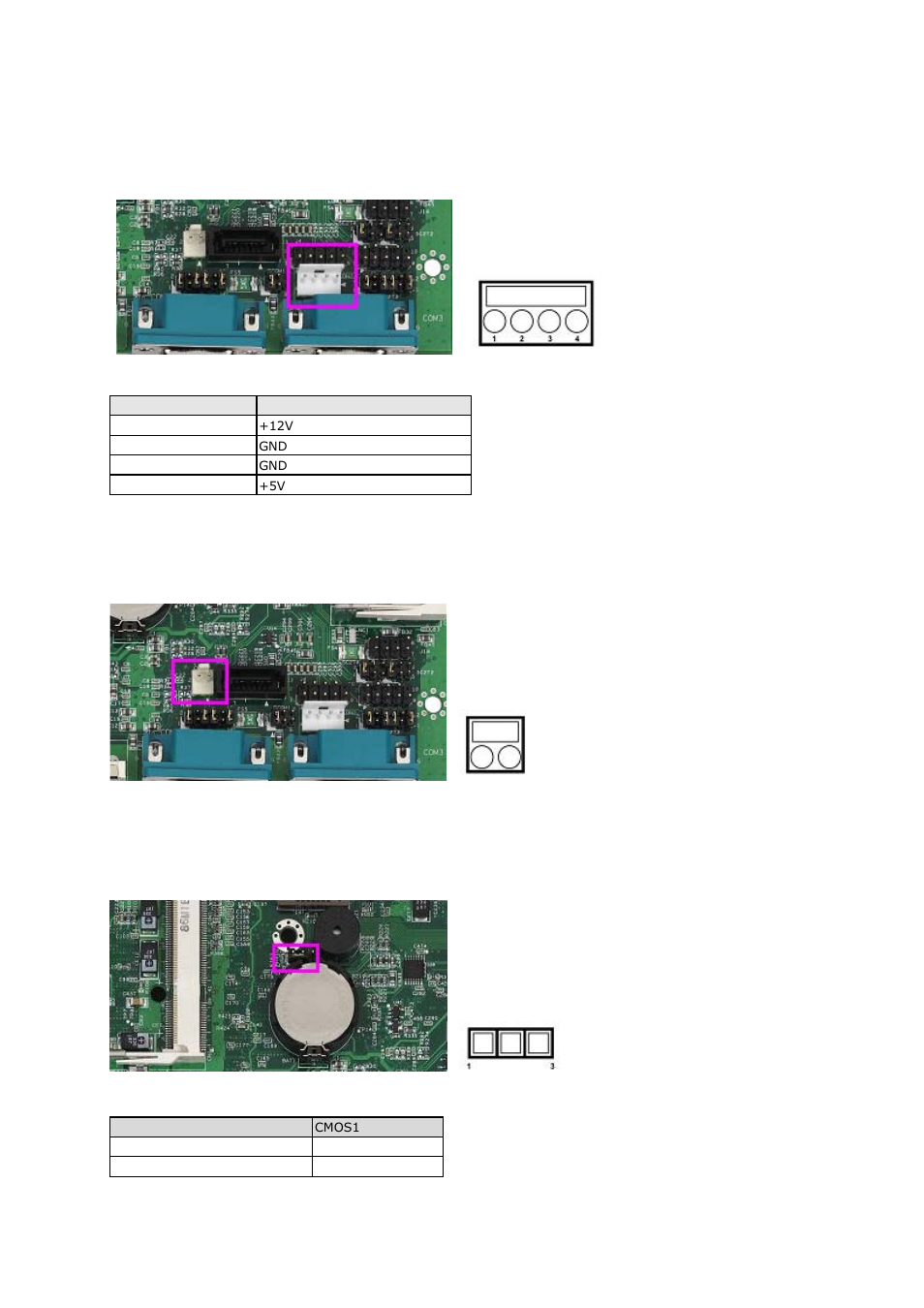 Con2: 4-pin power connector (4p male ), Conn2: system reset connector, J1: clear cmos jumper | Lanner LEC-2050 User Manual | Page 19 / 38