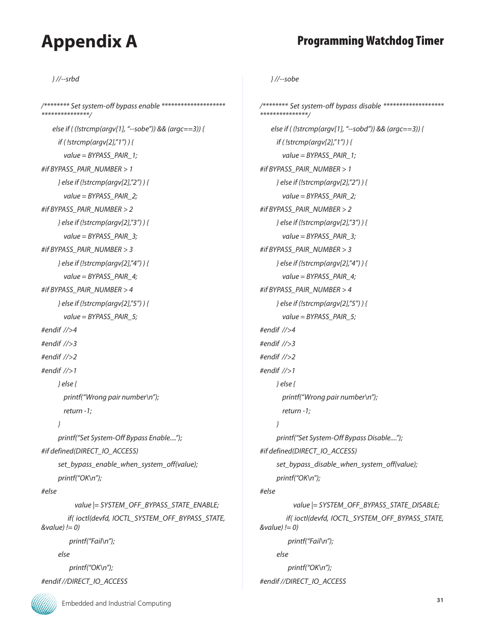 Appendix a, Programming watchdog timer | Lanner LEC-2110 User Manual | Page 31 / 41