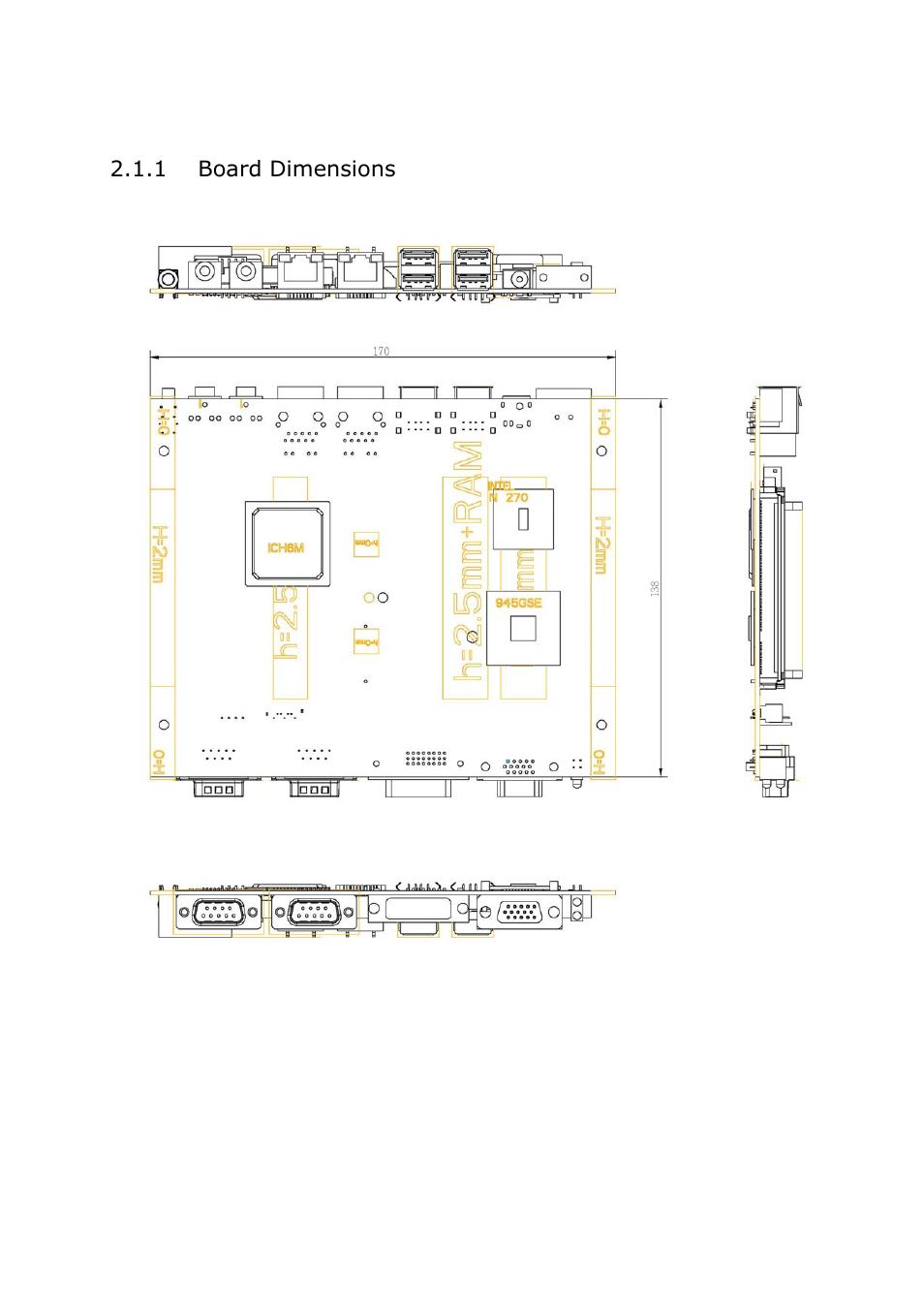 1 board dimensions | Lanner LEC-7000 User Manual | Page 12 / 37