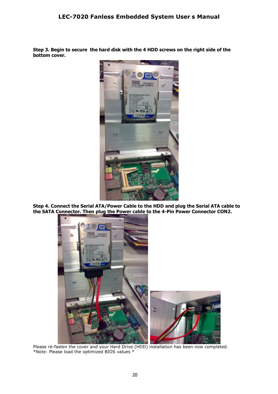 Lanner LEC-7020 User Manual | Page 20 / 28