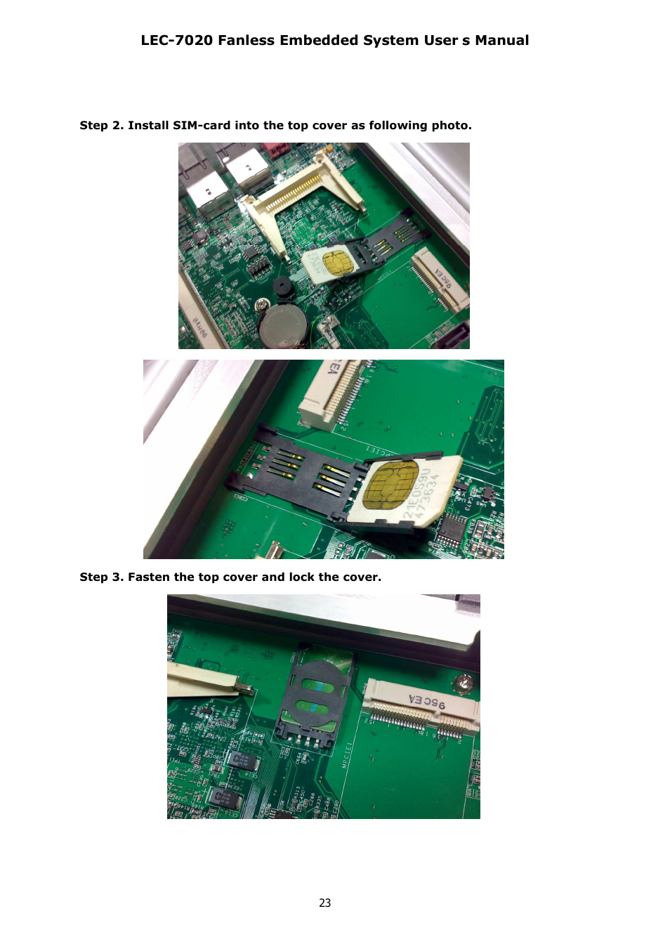 Lanner LEC-7020 User Manual | Page 23 / 28