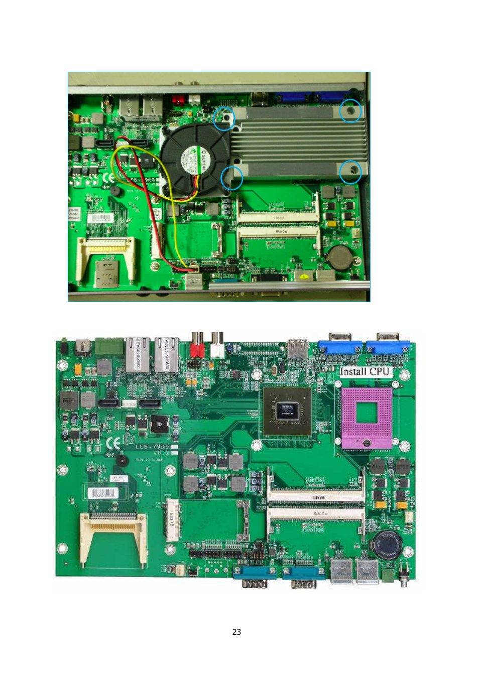 6 heat sink installation, Remove lec-7900d heat sink, Install cpu | Lanner LEC-7900 User Manual | Page 24 / 36