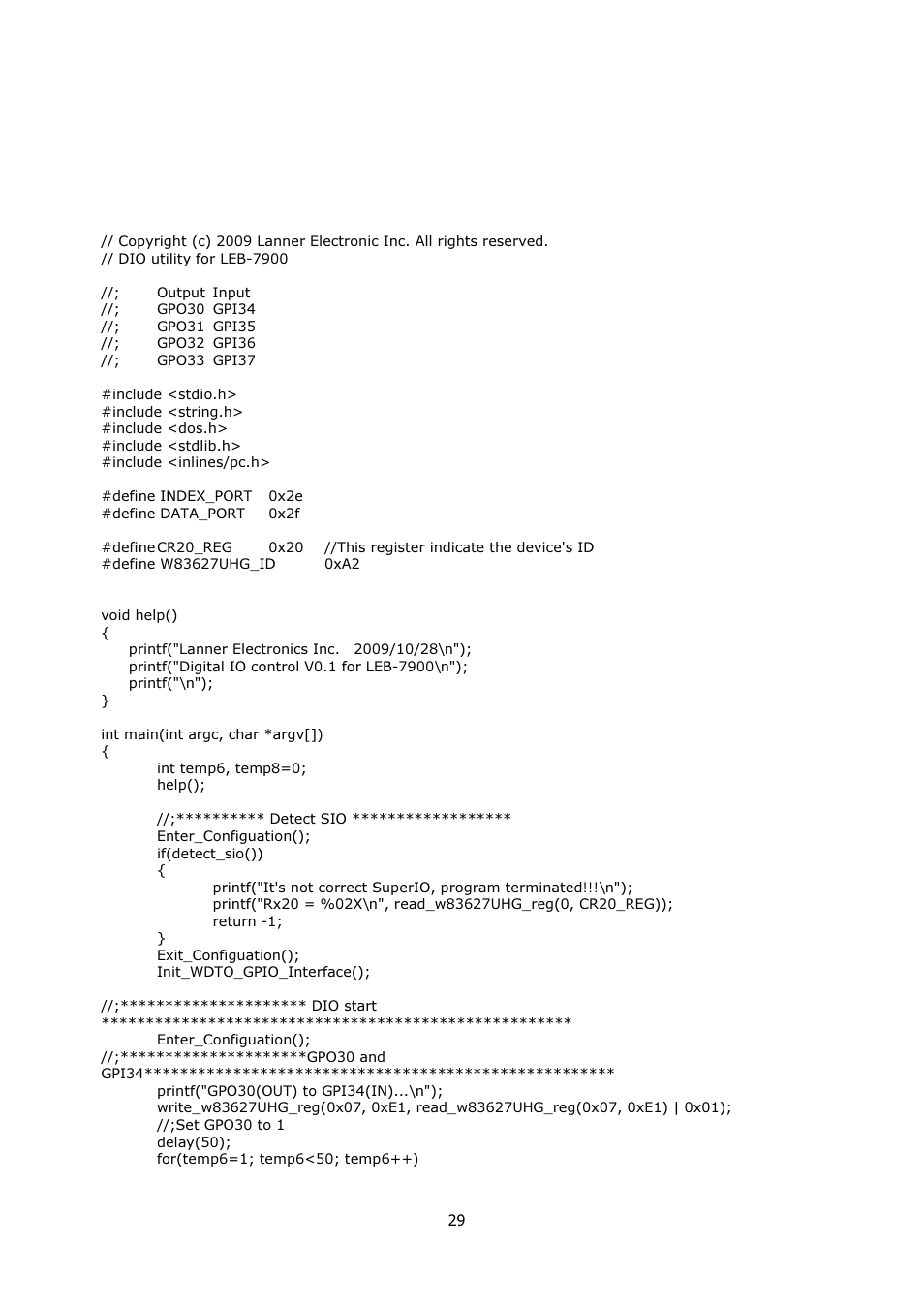 Appendix b. digital i/o, Introduction | Lanner LEC-7900 User Manual | Page 30 / 36