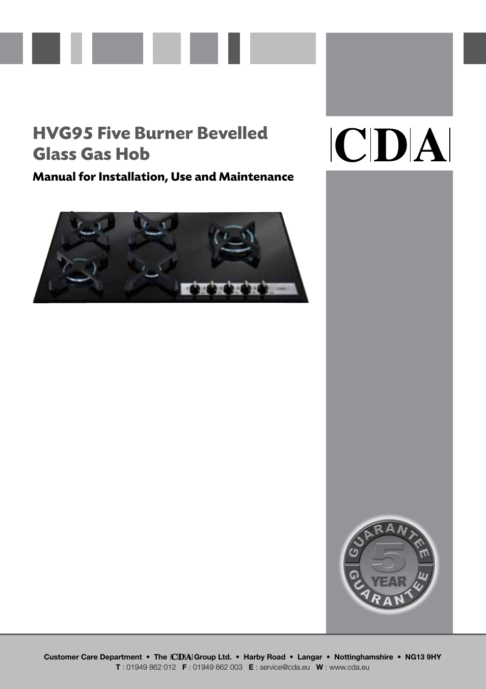 CDA HVG95 User Manual | 36 pages