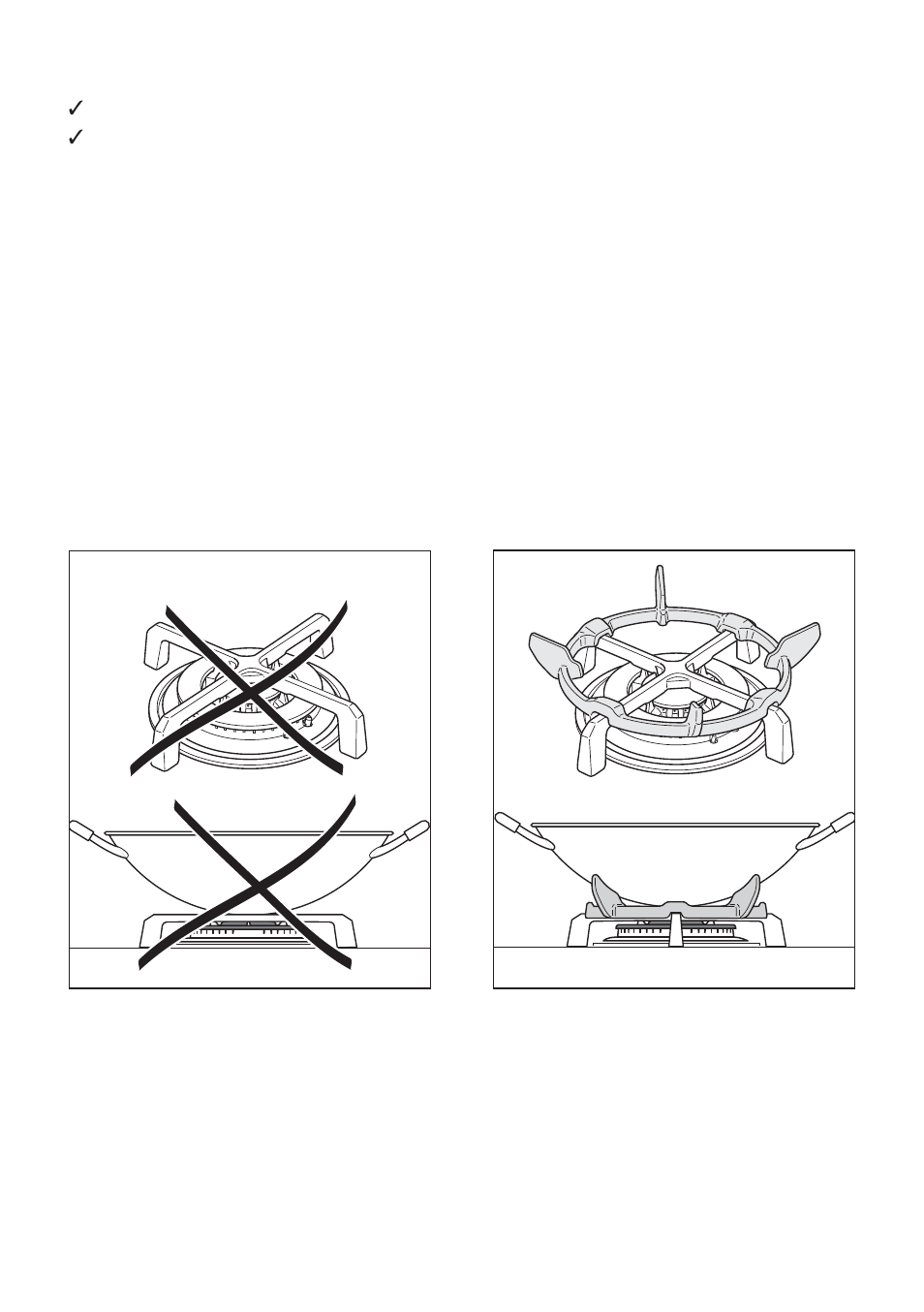 Correct use of triple-ring burner | CDA HVG95 User Manual | Page 11 / 36