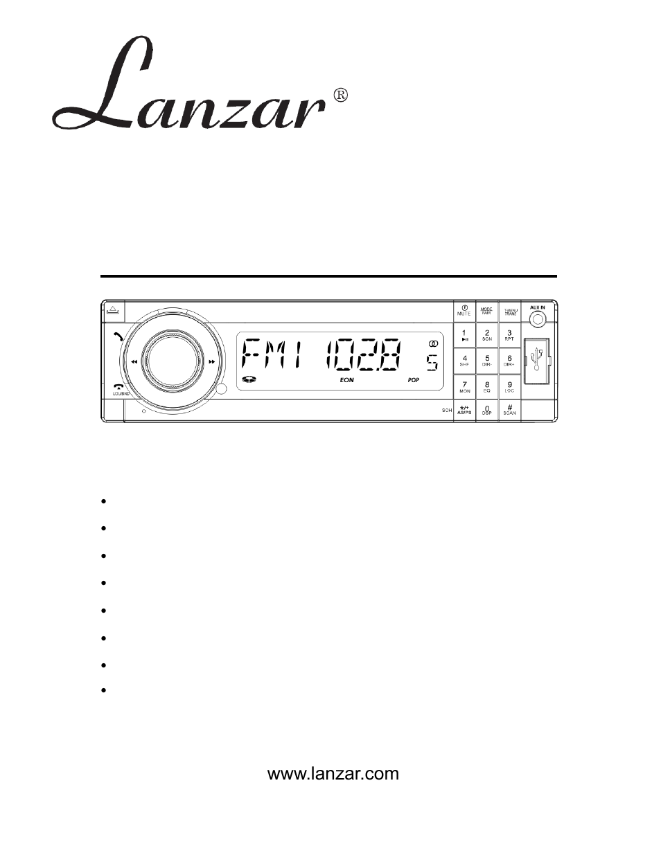 Lanzar AQCD60BTS User Manual | 20 pages