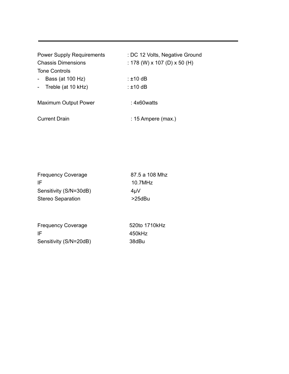 Specification | Lanzar AQCD60BTS User Manual | Page 18 / 20