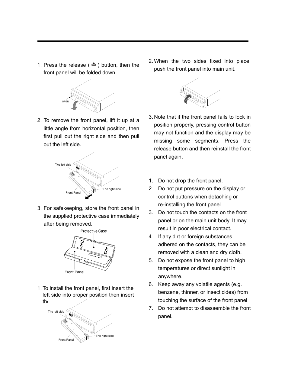 Using the detachable front panel | Lanzar AQCD60BTS User Manual | Page 6 / 20