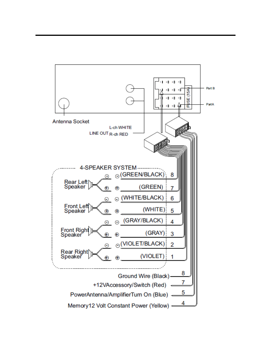 Wiring connection | Lanzar AQCD60BTS User Manual | Page 7 / 20