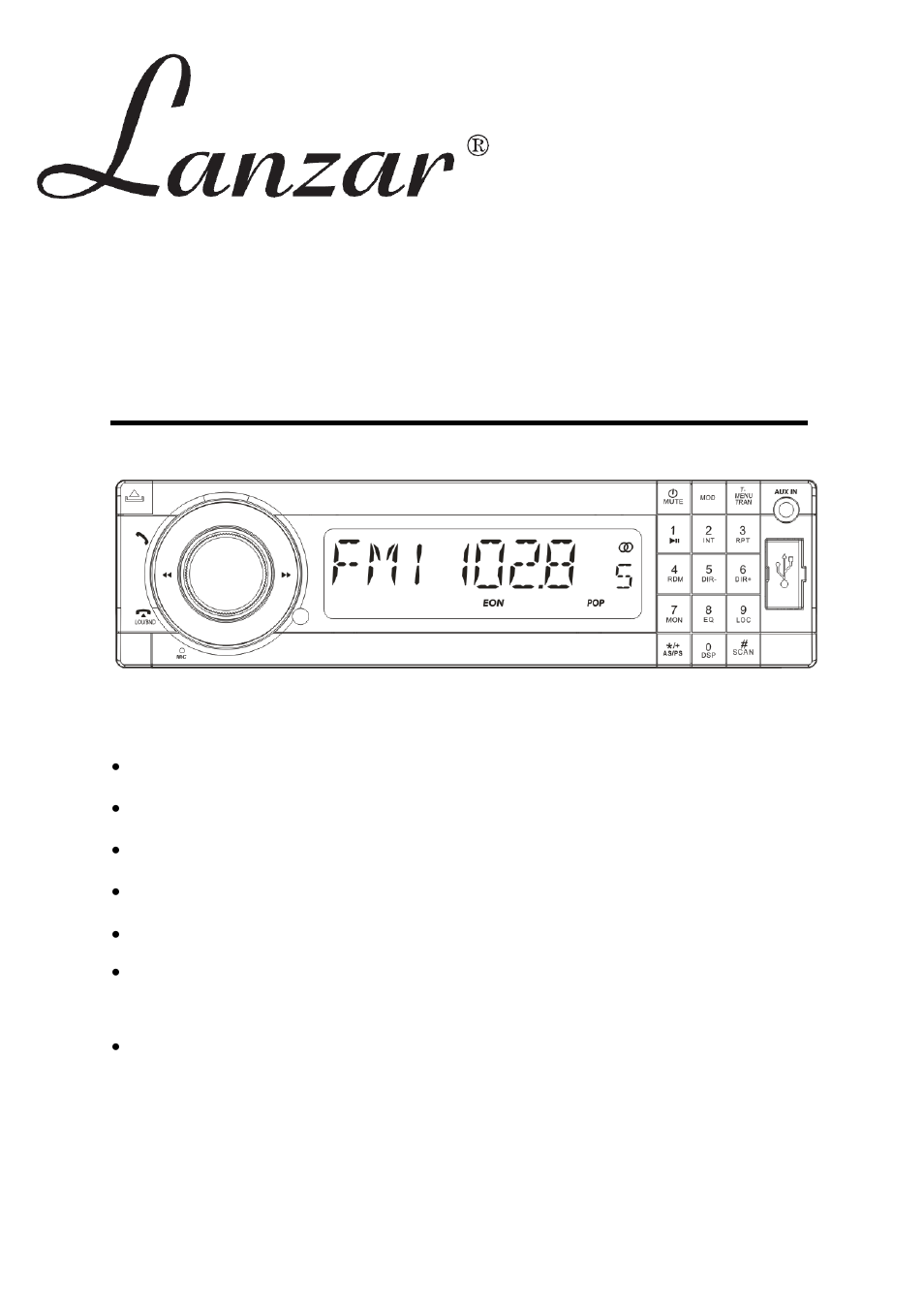 Lanzar AQMP70BTS User Manual | 19 pages