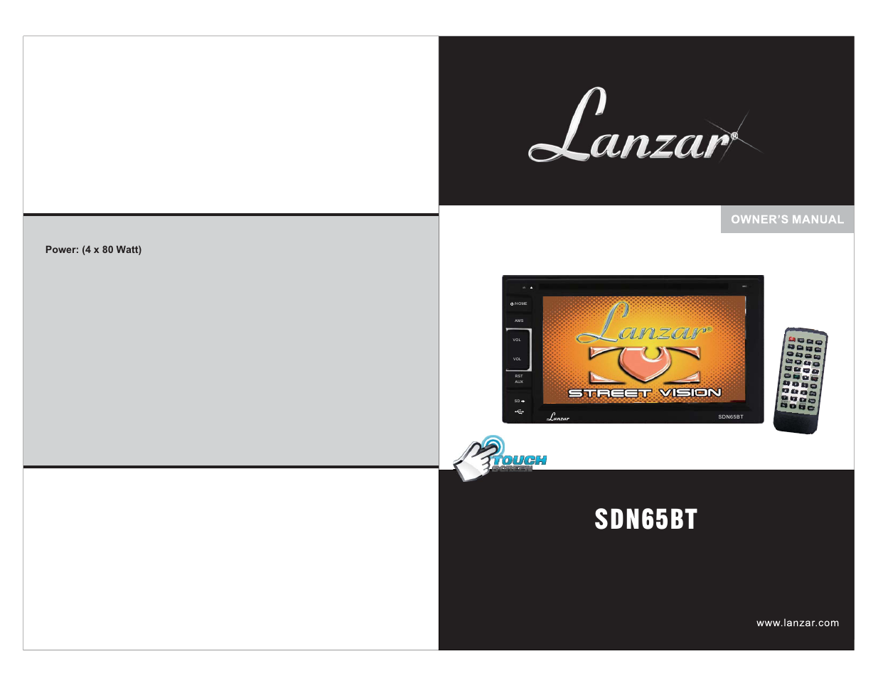 Lanzar SDN65BT User Manual | 12 pages