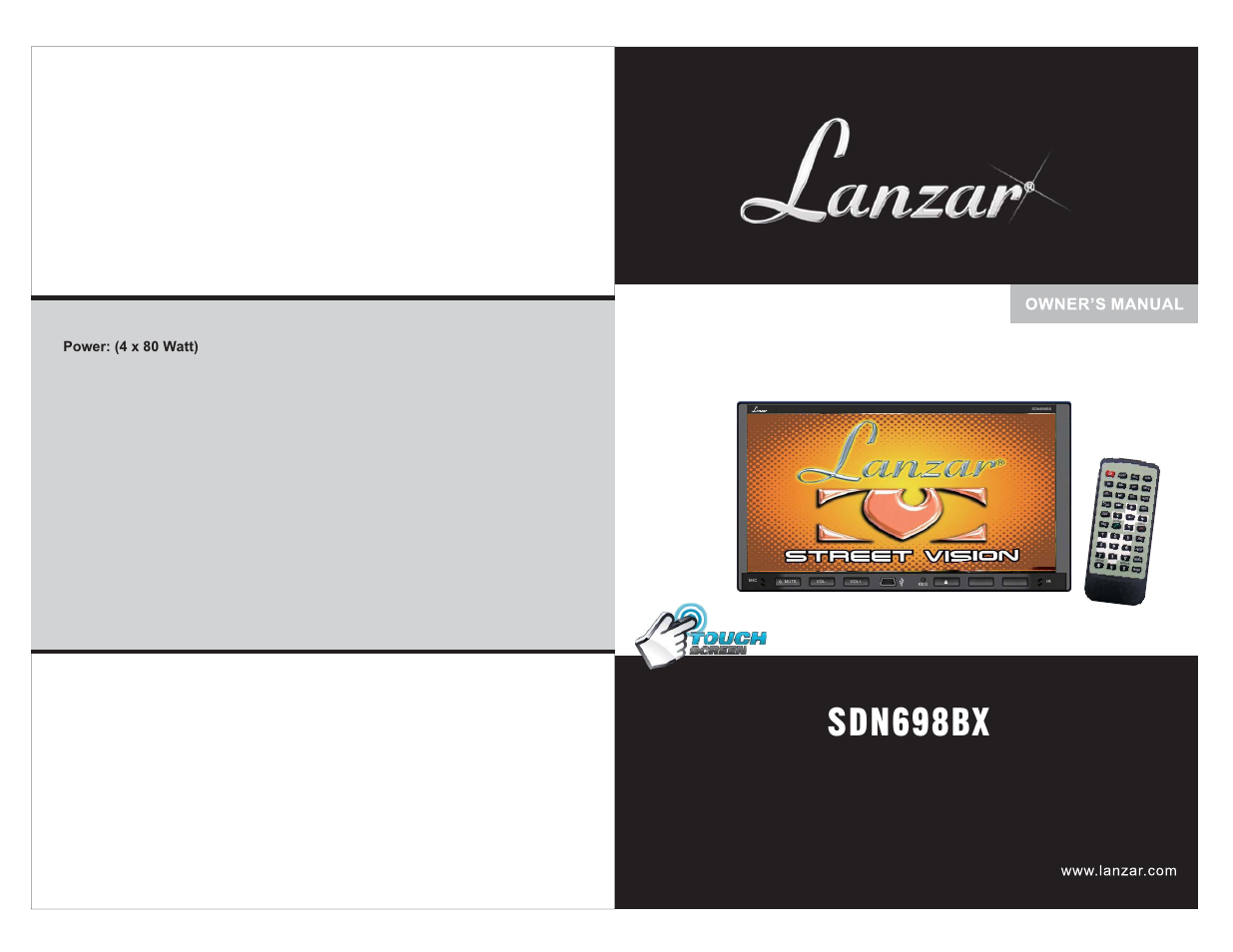 Lanzar SDN698BX User Manual | 12 pages