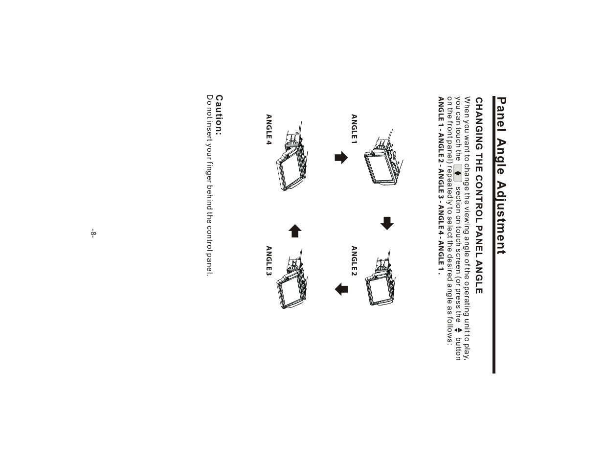 Panel angle adjustment | Lanzar SD75MU User Manual | Page 10 / 39