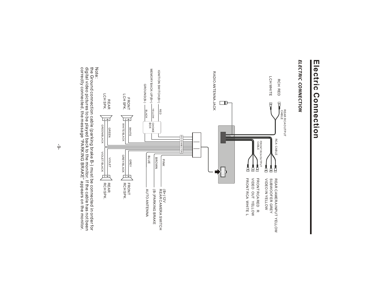 Electric connection, Electric c onnection | Lanzar SD75MU User Manual | Page 11 / 39