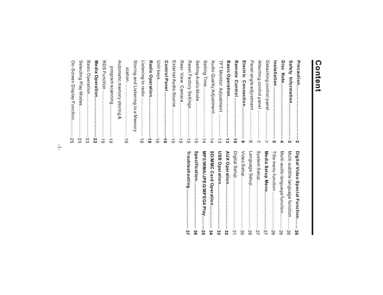 Content | Lanzar SD75MU User Manual | Page 3 / 39