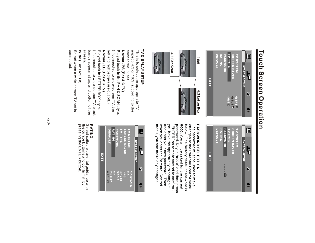 Touch screen operation | Lanzar SD75MU User Manual | Page 30 / 39