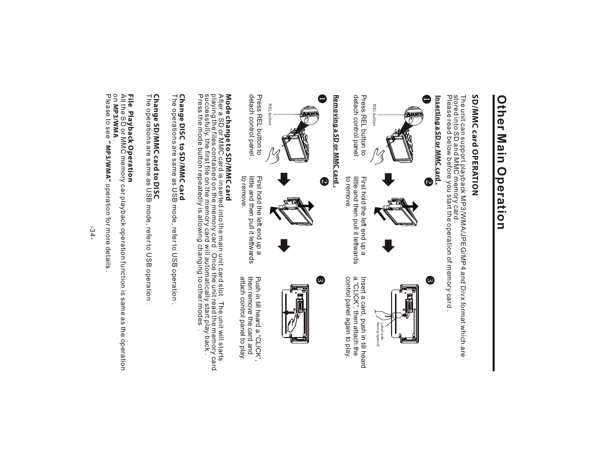 Other main operation | Lanzar SD75MU User Manual | Page 36 / 39