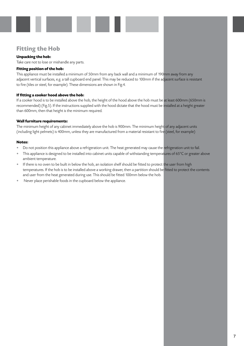Fitting the hob | CDA HCC570 User Manual | Page 9 / 12