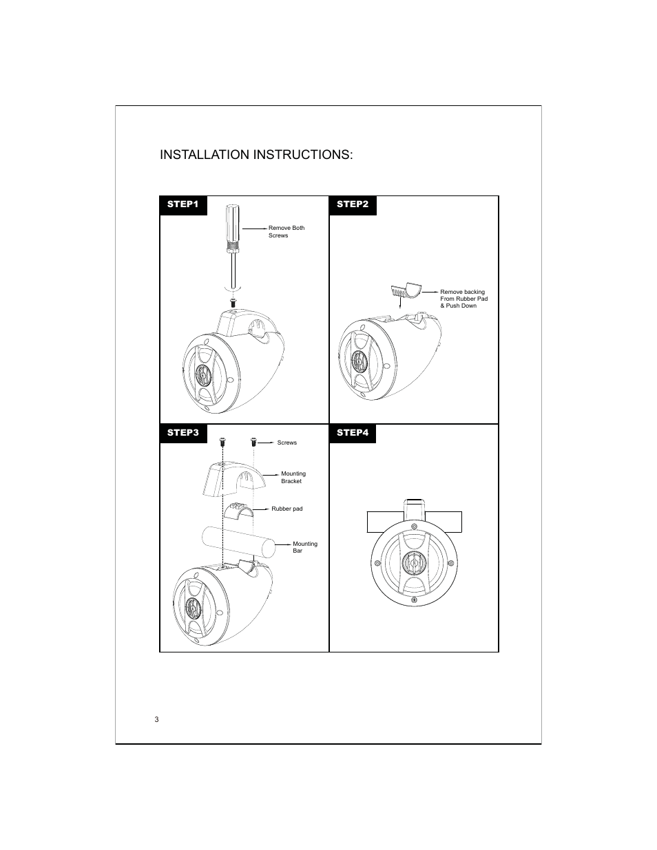 Installation instructions | Lanzar OPTIUTVA10B User Manual | Page 4 / 8