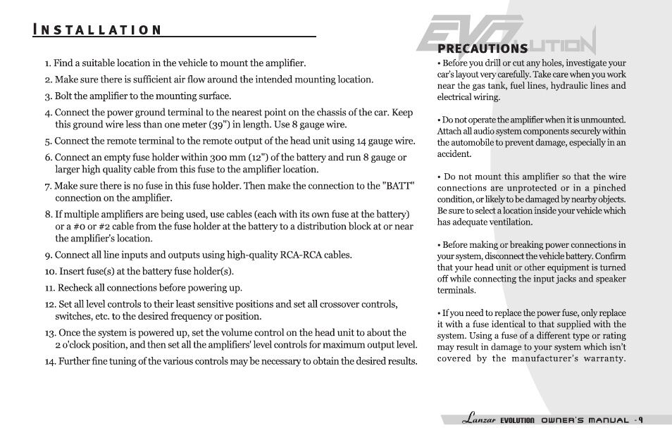 Lanzar EV254 User Manual | Page 11 / 28