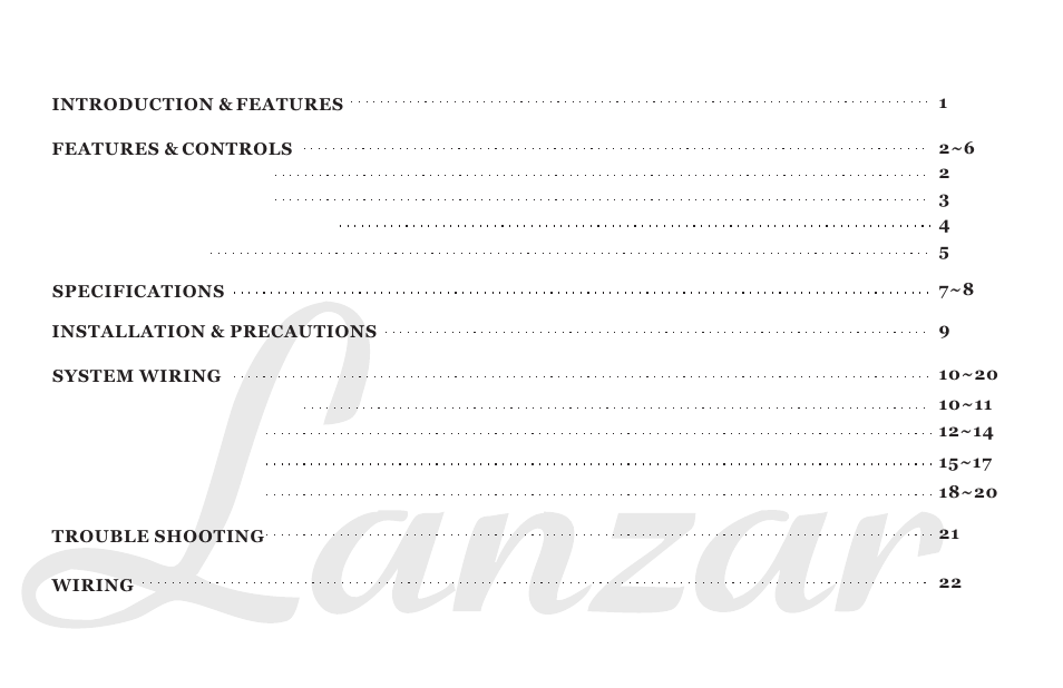 Lanzar EV254 User Manual | Page 2 / 28