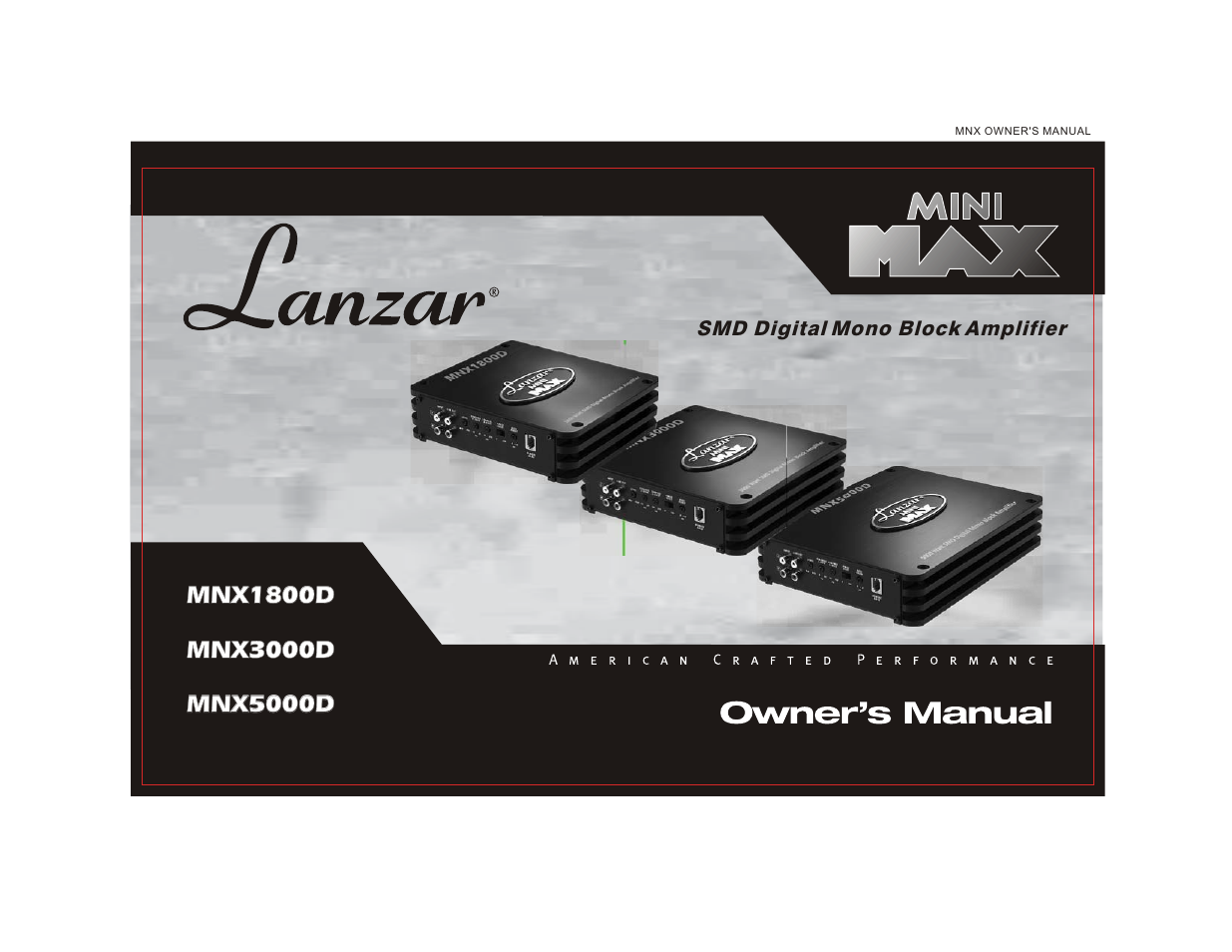 Lanzar MNX1800D User Manual | 16 pages