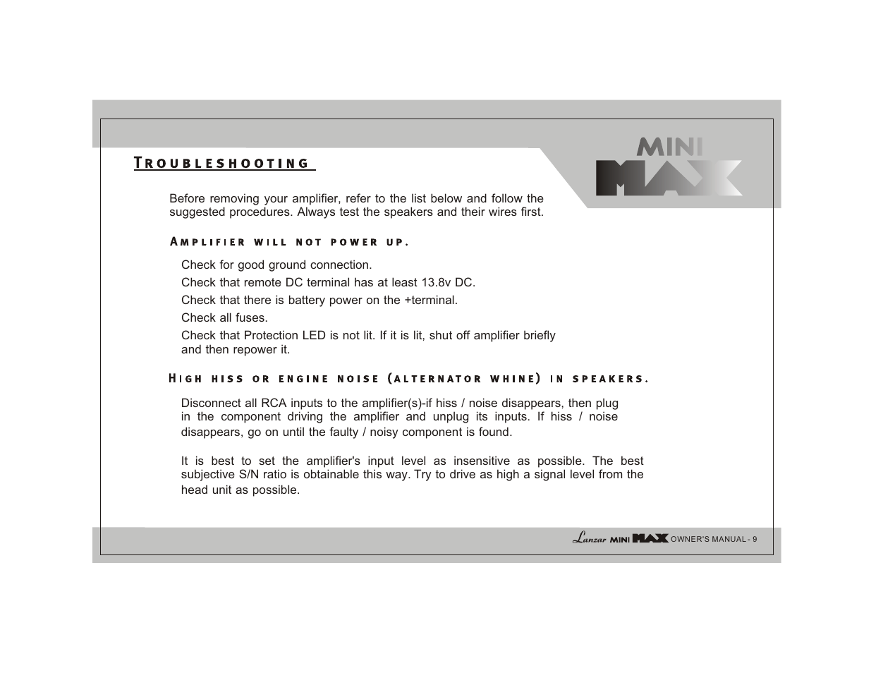 Lanzar MNX1800D User Manual | Page 11 / 16