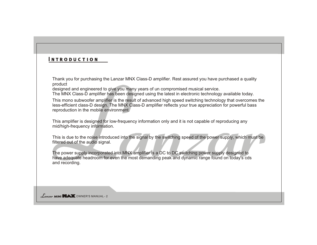 Lanzar MNX1800D User Manual | Page 4 / 16