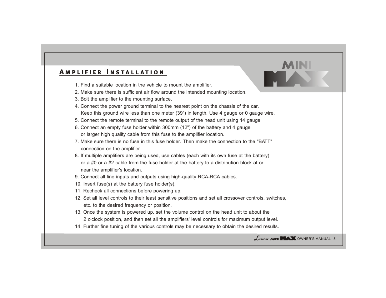 Lanzar MNX1800D User Manual | Page 7 / 16