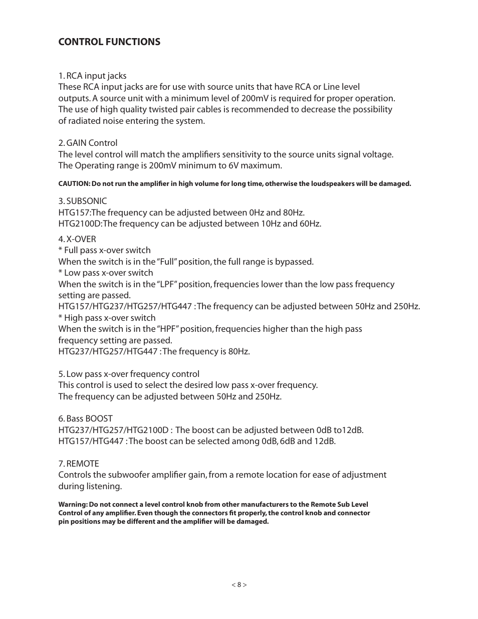 Lanzar HTG257 User Manual | Page 7 / 23