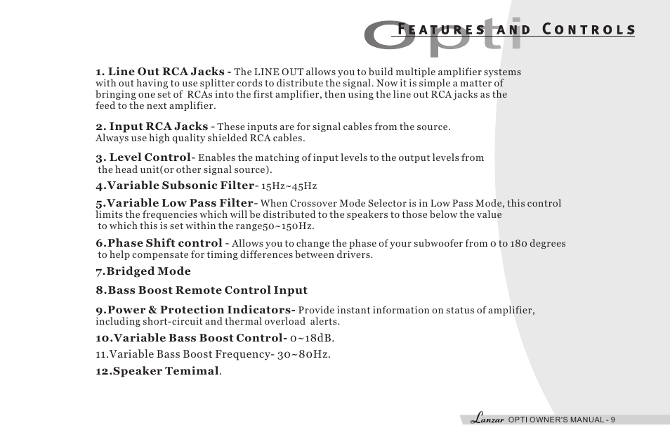 쪽 11 | Lanzar OPT110001D User Manual | Page 11 / 24