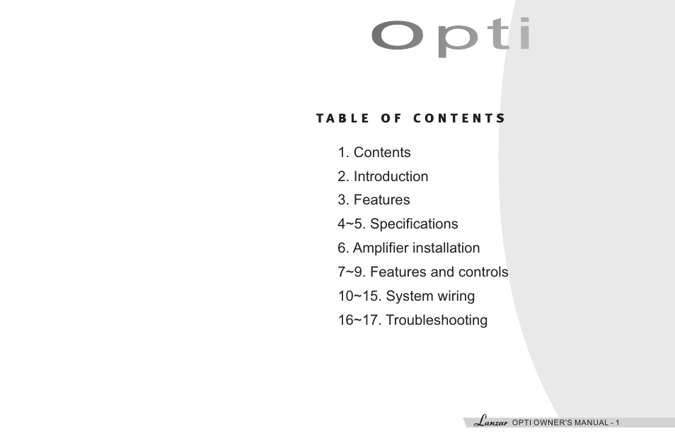 Lanzar OPT110001D User Manual | Page 3 / 24