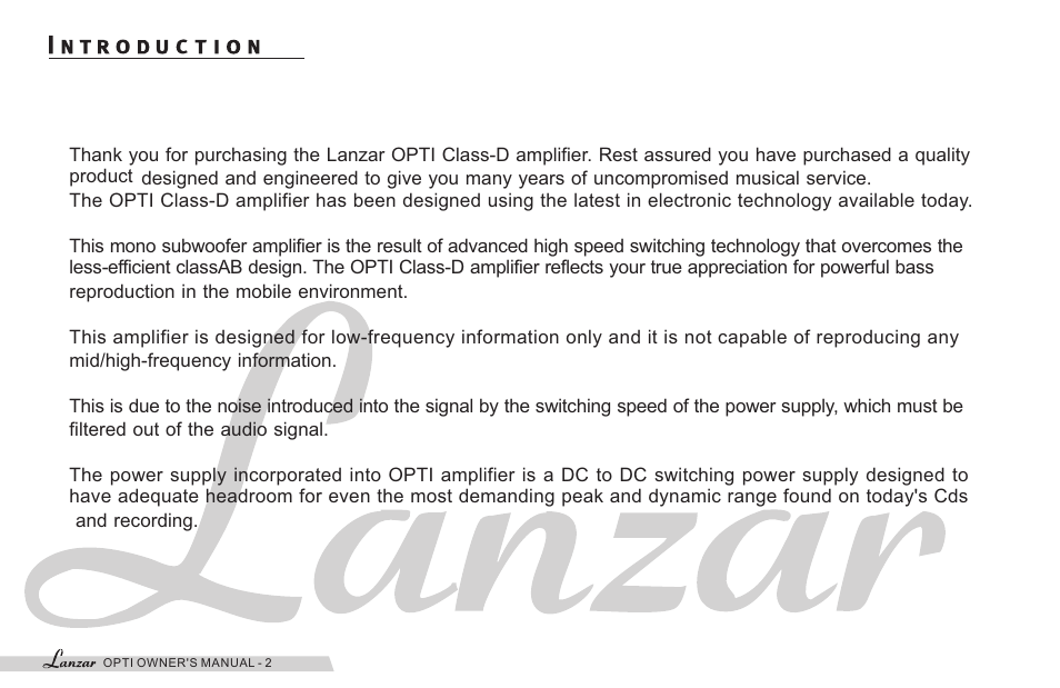 Lanzar OPT110001D User Manual | Page 4 / 24