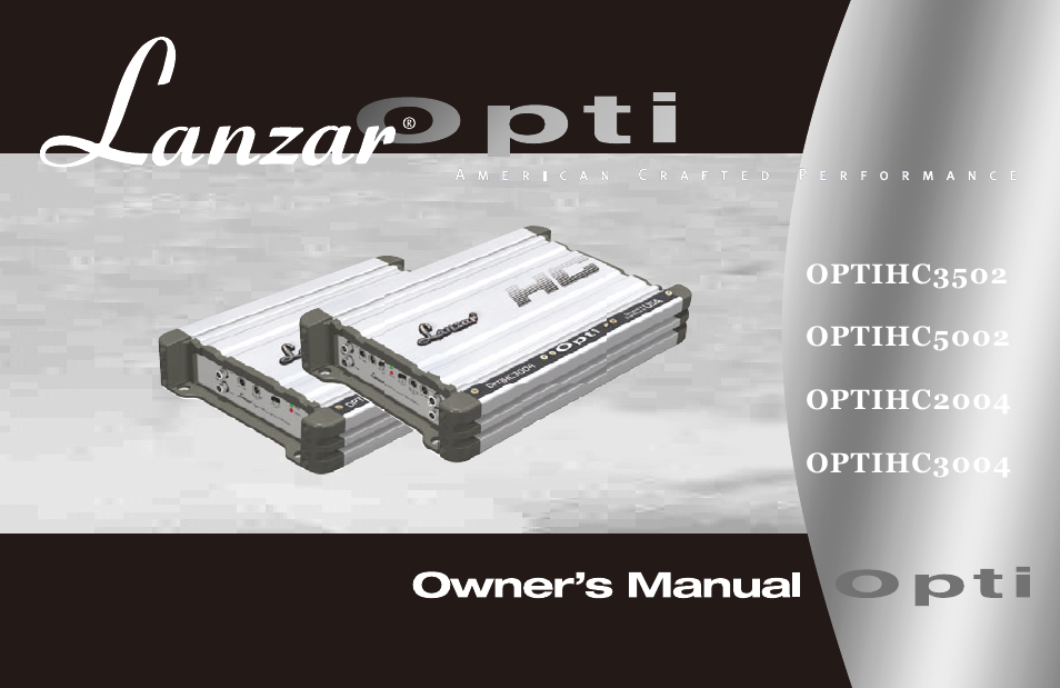 Lanzar OPTIHC5002 User Manual | 16 pages