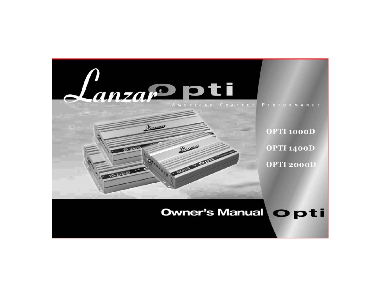 Lanzar OPTI2000D User Manual | 16 pages