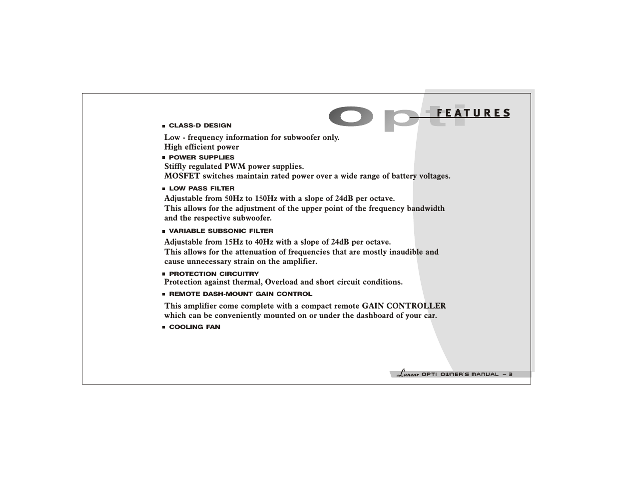 Lanzar OPTI2000D User Manual | Page 5 / 16